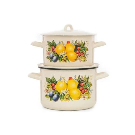 Набор кастрюль 2пр 2,9/4,3л эмаль ИЗОБИЛИЕ цилиндрический (1)