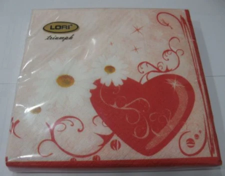 Салфетки бумажные набор 20шт 3-х слойные 33*33см ЛОРИ Триумф 56218 (16)