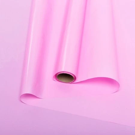 Пленка в рулоне матовая полипропилен Лак двухсторонняя розовая 70см*10м (6)