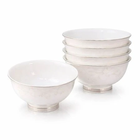 Салатники набор 6шт 11,5см фарфор СЕРЫЙ ШЕЛК подар.уп. (16) ВЫВОД