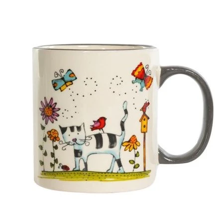 Кружка 350мл керамика ПОЛОСАТЫЙ КОТ (24)