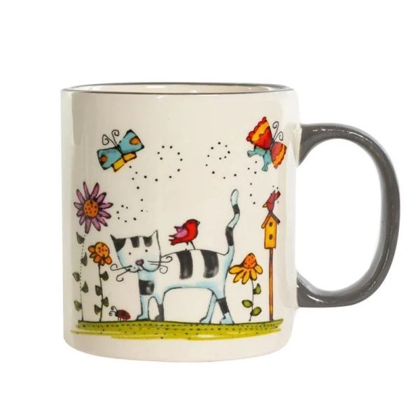 Кружка 350мл керамика ПОЛОСАТЫЙ КОТ (24)