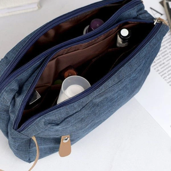 Косметичка мужская полимер/текстиль 10*25*15см BGCO синий XN-019BLU (150)