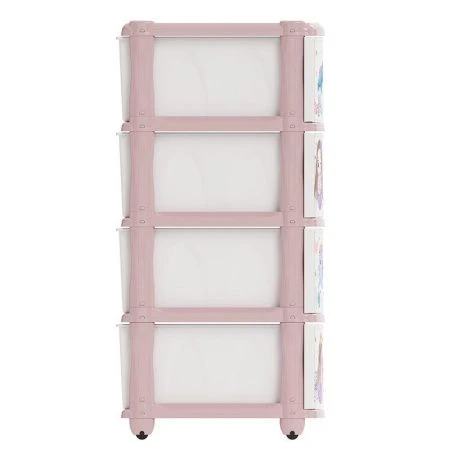 Комод детский 4-х секционный 48*38*98см пластик для девочек (1)