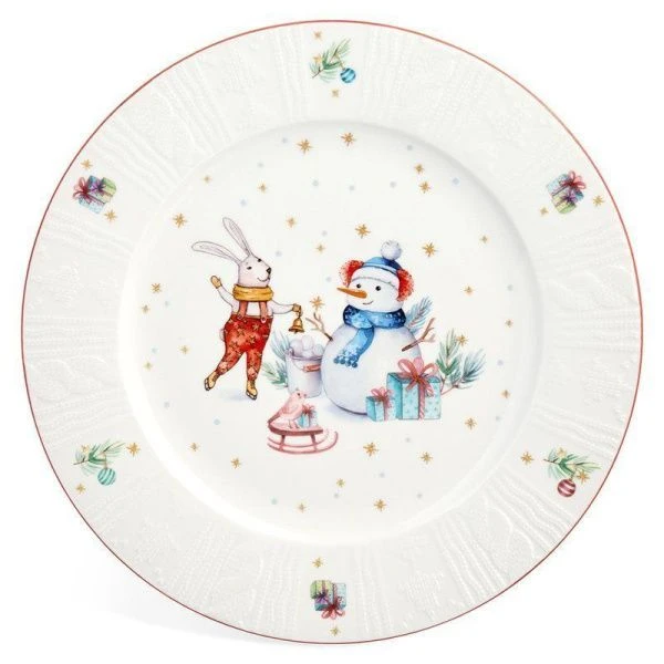 Тарелки мелкие набор 2шт 26,5см фарфор Winter Story обеденные (12)