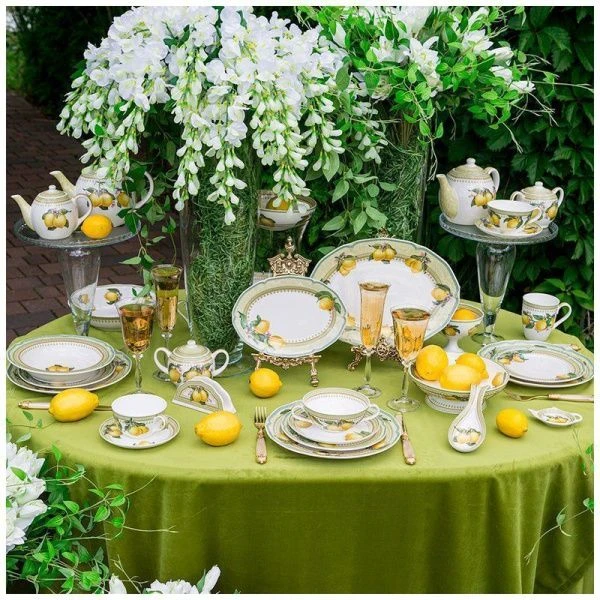 Чайный набор 14пр фарфор ЛИМОНЫ на 6 персон 300мл (4)