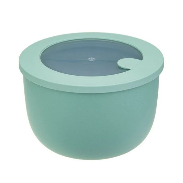 Миска герметичная 1,2л пластик НЕО Фисташковый с клапаном для СВЧ (16)