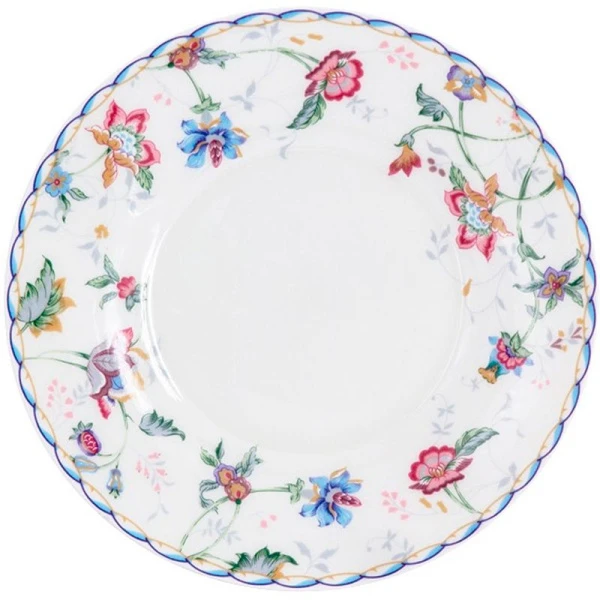 Чайный набор 2пр фарфор БУКИНГЕМ на 1 персону 220мл белый Цветы подар.уп. AL-1003B-E11 (24)