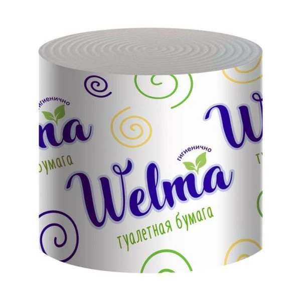 Бумага туалетная WELMA однослойная эконом 50м (1/48)