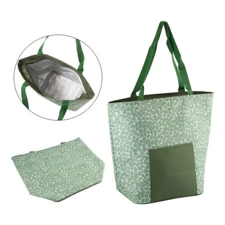 Термосумка 42*17*34см 20л ПВХ зеленая Leaves Tote CB-43 (20)