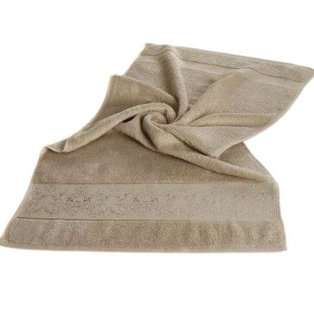 яяяПолотенце 70*140 бамбук Karna PANDORA-1 (Бежевый)