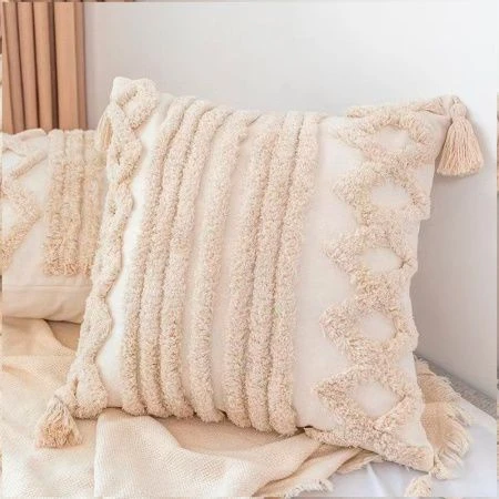 Наволочка декоративная 45*45см на молнии, хлопок JC-17880 (100)