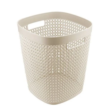 Корзина для бумаг 10л 230*230*270мм пластик ПИРУЛА Латте (10)