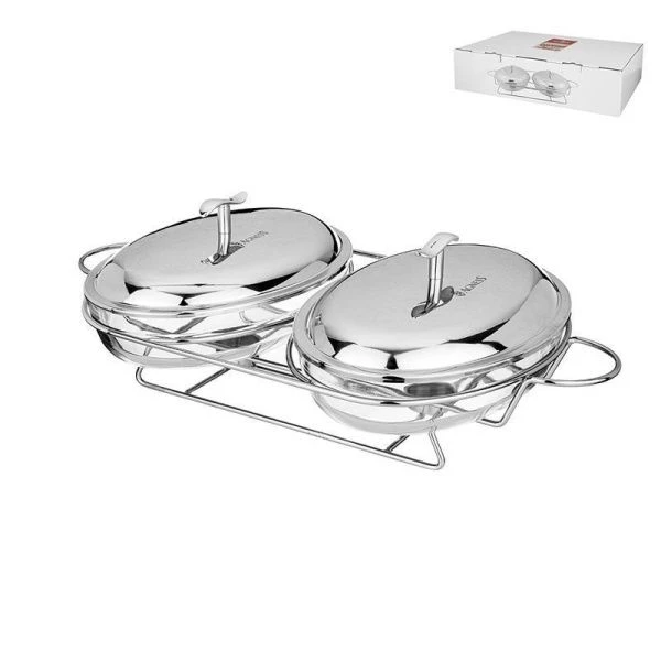 Мармит двойной 2/2л 54*31*18см нерж.сталь/стекло (4)