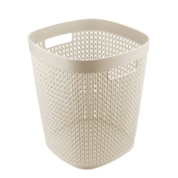 Корзина для бумаг 10л 230*230*270мм пластик ПИРУЛА Латте (10)