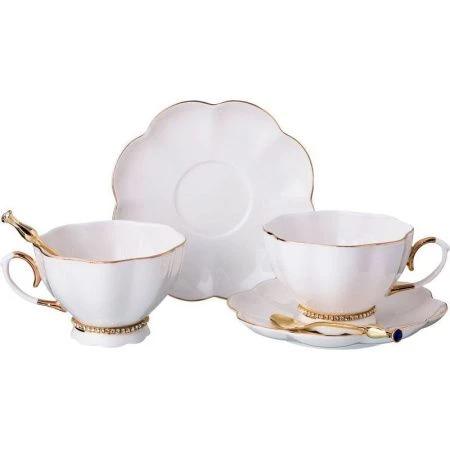 Чайный набор 6пр фарфор РУБЛЕВКА на 2 персоны 250мл с ложками (16)