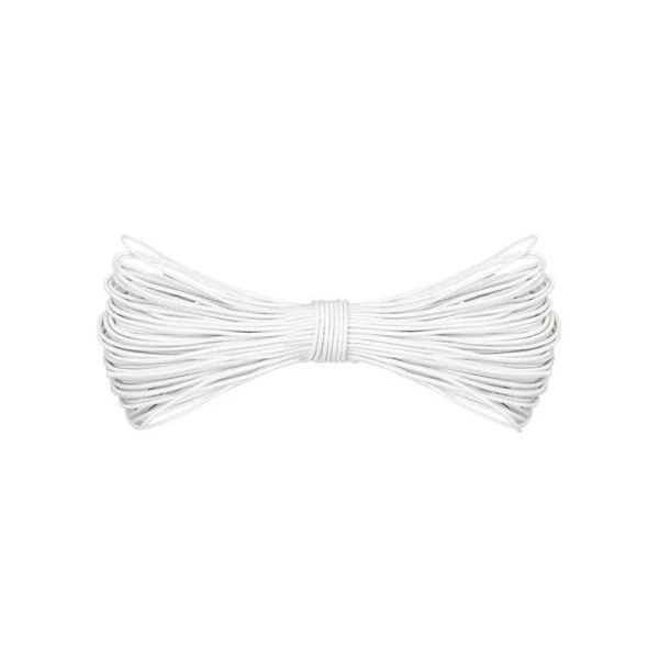 Шнурки вощеные круглые 60см d2мм (пара) белые (250)