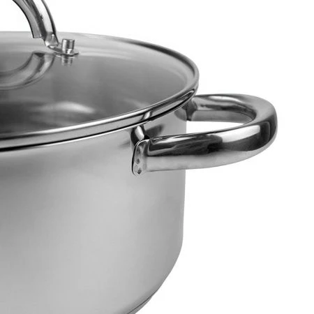 Кастрюля 4л нерж.сталь со стекл.крышкой 22см h11см капс.дно индукция арт.100526 (4)