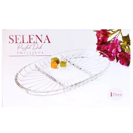 Менажница 3 секции стекло 28,5*17*2,5см SELENA подар.уп. PD1322GCL (12)