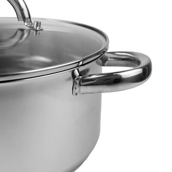 Кастрюля 4л нерж.сталь со стекл.крышкой 22см h11см капс.дно индукция арт.100526 (4)