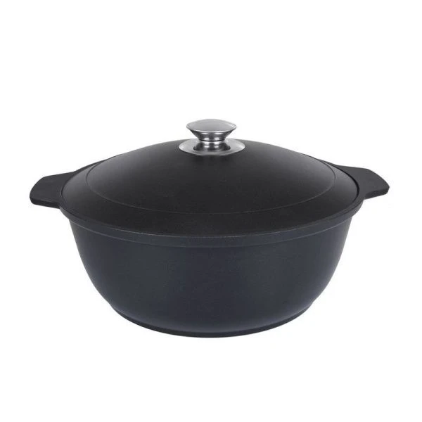 Жаровня 4л алюминий АП 2-х слойное ТРАДИЦИЯ мет.крышка (3/4)