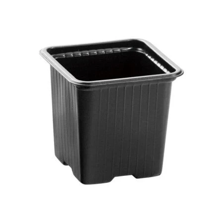 Горшок для рассады 0,28л квадратный черный MZ 7х7х8 ЕХ (d7х7 h8см) (2688)