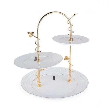 Этажерка 3-х ярусная 17/21/31см керамика СНЕЖНАЯ КОРОЛЕВА MB0450-A (2)