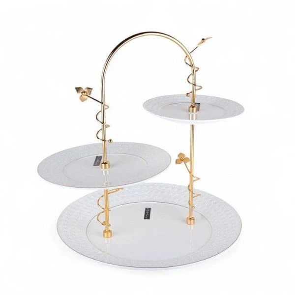 Этажерка 3-х ярусная 17/21/31см керамика СНЕЖНАЯ КОРОЛЕВА MB0450-A (2)