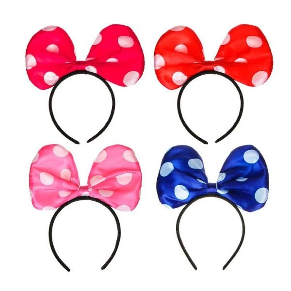 Ободок карнавальный LED пластик полиэстер 3хLR44 21х23,5 см 4 цвета СНОУ БУМ