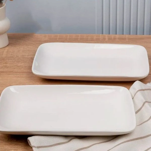 Блюдо 20см фарфор прямоугольное 8" 55 JC-17792 (70)