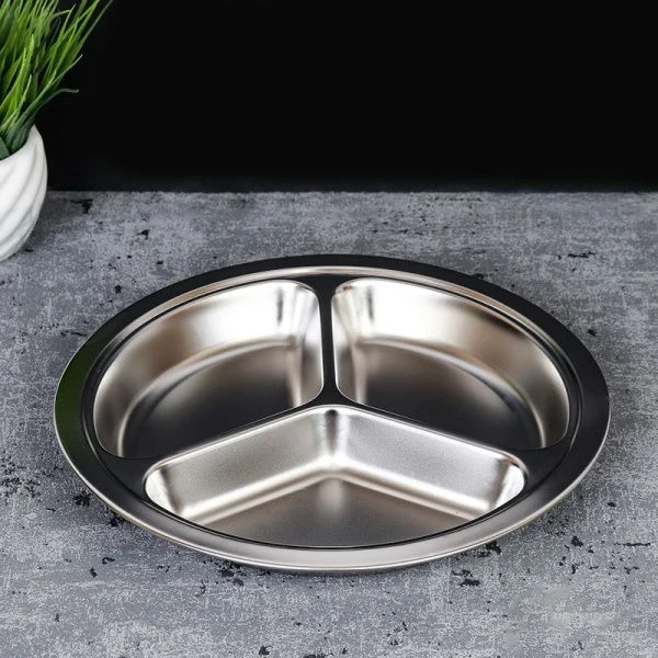 Менажница 3 секции 24см h2см нерж.сталь круглая SR-354 (140)