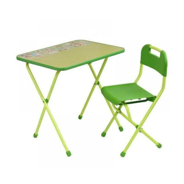 Комплект (стол 580, стул) металл/пластик АЛИНА КА2 салатовый (1)