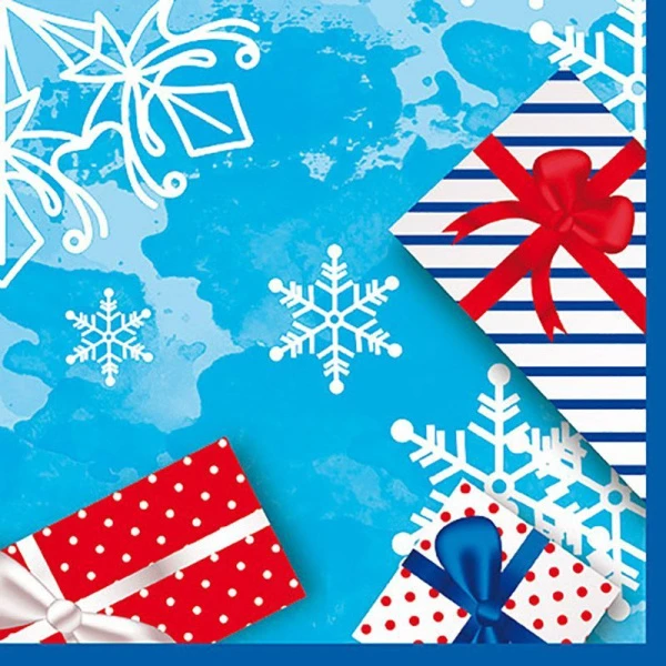 Салфетки бумажные новогодние Лори 2-х слойные 33*33 56433 (16)