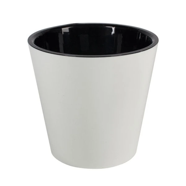 Горшок для цветов 1л 12,5см пластик London белый (12)