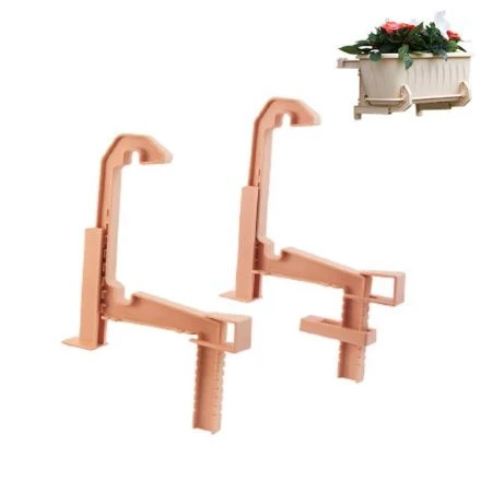 Кронштейн для балконных ящиков набор 2шт пластик белая глина (8)