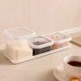 Банка для сыпучих продуктов 1,2л 112*112*145мм пластик Cubbo Scandi белая (12)