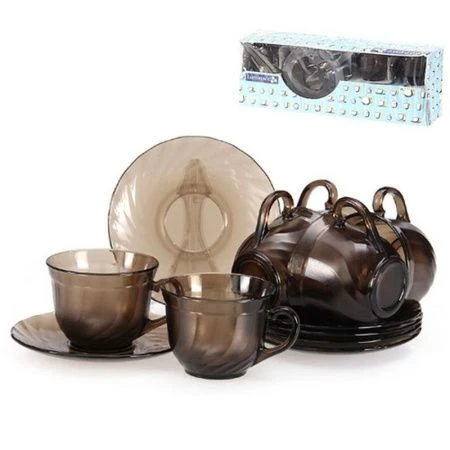 Чайный набор 12пр стекло ОКЕАН ЭКЛИПС на 6 персон 220мл Н9147 (4)