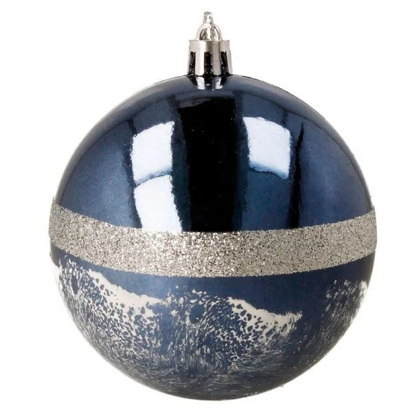 Украшение новогоднее Шар Синее вдохновение D 8 см