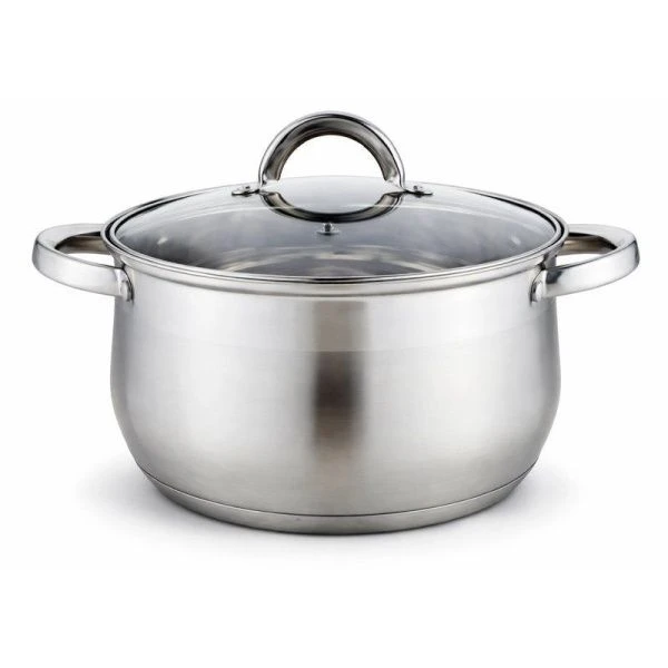 Кастрюля 3,9л нерж.сталь стекл.крышки индукция