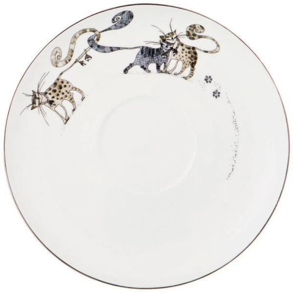 Чайный набор 4пр фарфор КОТИКИ на 2 персоны 300мл (12)