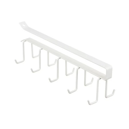 яяяВешалка 10 крючков на полку металл 26*7см (60)