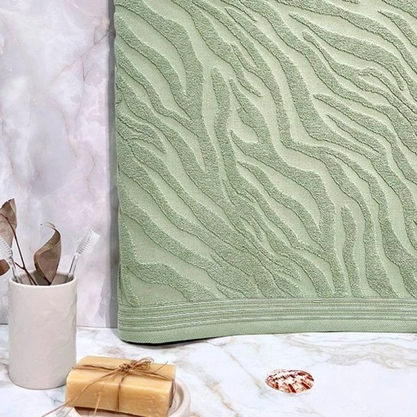 Полотенце махровое 70*140 Узбекистан Сафари (Сафари 08-193 светло-зеленый) 450г