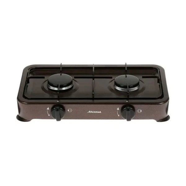 Плитка газовая металл АКСИНЬЯ КС-106 двухконфорочная, коричневый (4)