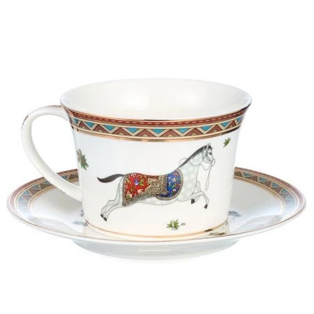Чайный набор 8пр фарфор ЛОШАДЬ на 4 персоны 250мл (8)