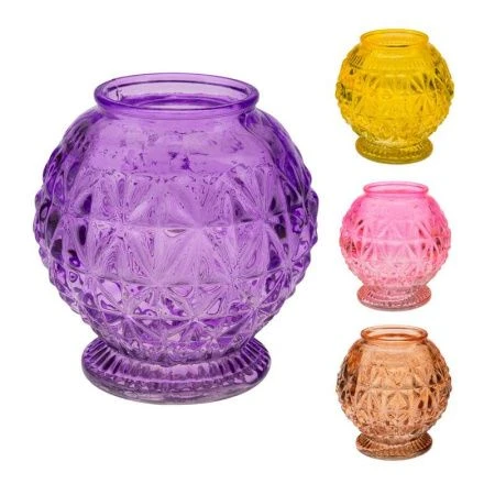 Подсвечник стекло СКАНДИК МАРСКИ цветной микс/32 (3567)