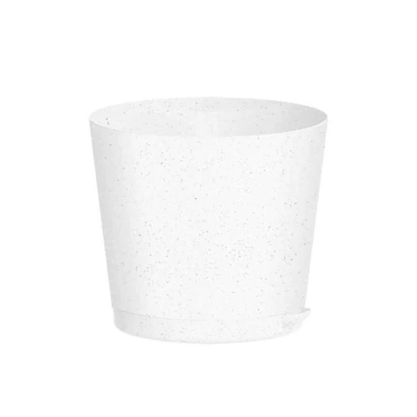 Горшок для цветов 500мл 100мм пластик Oregano с прикорневым поливом мраморный (24) 221602033/01