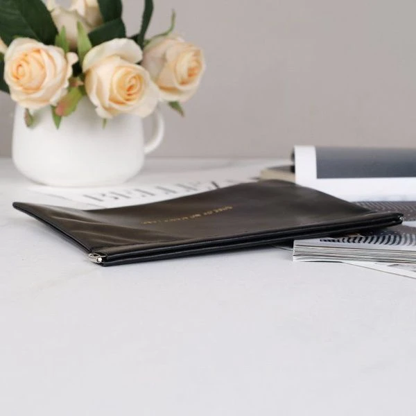 Косметичка полимер/текстиль 18*13см на магните BGCO черная XN-002BL (300)