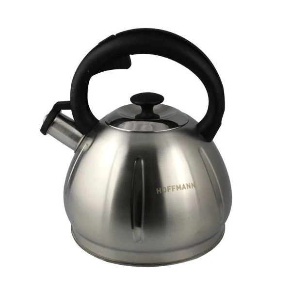 Чайник со св. нерж.сталь 3л черная ручка (12)