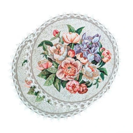 Салфетки набор 2шт 27см гобелен НОКТЮРН С ИРИСОМ бежевый