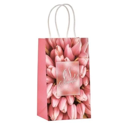 Пакет крафт 12*21*9см С 8 марта